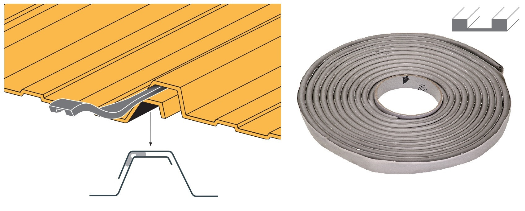 bande butyl 18x4 étanchéité longitudiale pour bacs acier - Accessoires par  Faynot