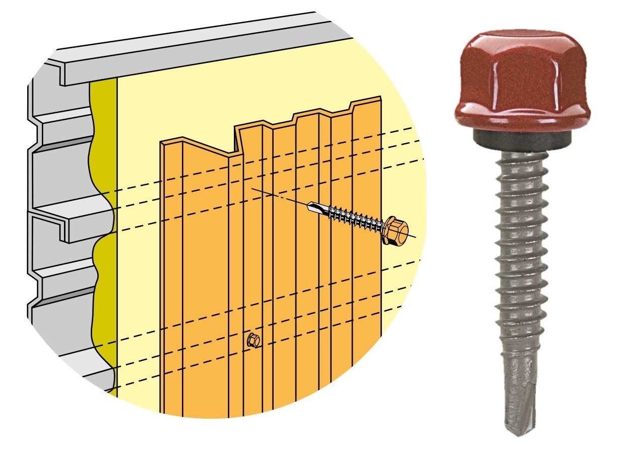 Vis têtalu autoperçeuse P1 laquée - fixation bardages double peau