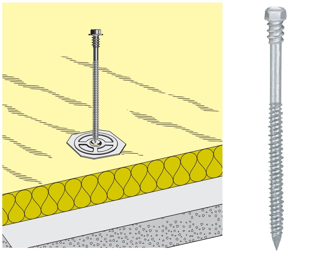 Vis TH isolant DF sur béton