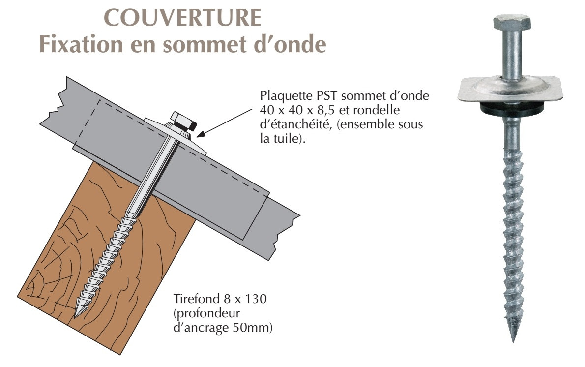 schéma tirefond 3en1 à bourrer PST