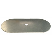 Plaquette ovale plate 82x40 lisse galvanisée