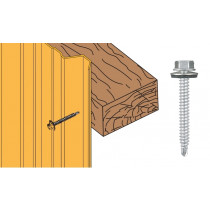 Vis inox TH autoperçeuse P1 Ø6.3 + vulca - fixation bardages bacs acier sur bois