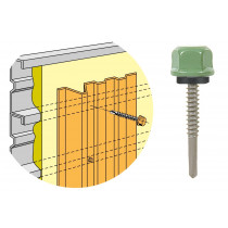 Vis têtalu autoperçeuse P1 laquée - fixation bardages double peau