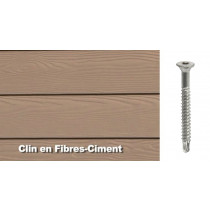 Vis en acier inox austénitique pour Clin en fibres-ciment