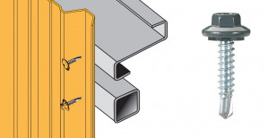 schéma vis th P5 5.5x25 bardage zinguee laquee