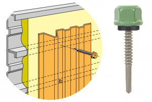 Vis têtalu autoperçeuse P1 laquée - fixation bardages double peau