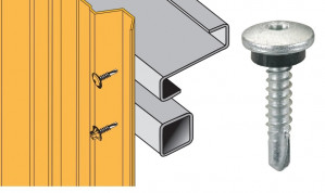 Vis inox TCB autoperçeuse P6 Ø5,5 - fixation bardages bacs acier sur profilés/tubes