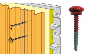 Schéma vis tcb 4.8x38 zn bardage double peau