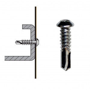 Vis tête rivet autoperçeuse P5 6.3x25 naturelle