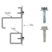 Vis TH autoperçeuse P5 - fixation de tôles, plateaux sur zed ou tubes