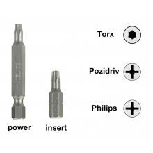 Embouts de vissage queue 1/4" pour visseuse