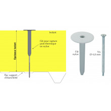 vis et fût de rupture pont thermique - fixation sur bac support plein