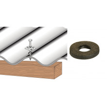 Rondelle d’étanchéité feutre bitumé pour plaque couverture fibres-ciment et PST