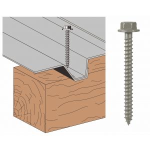 Vis Th AT bac support d'étanchéité sur bois
