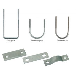 étriers simples et platines pour assemblages ou travaux divers