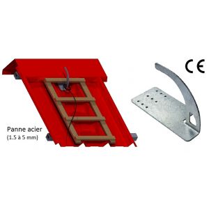 Schéma crochet sécurité bac sur acier