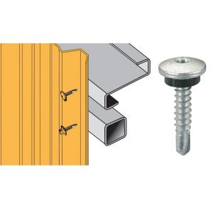 Vis inox TCB autoperçeuse P6 Ø5,5 - fixation bardages bacs acier sur profilés/tubes