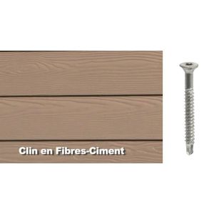 Vis en acier inox austénitique pour Clin en fibres-ciment