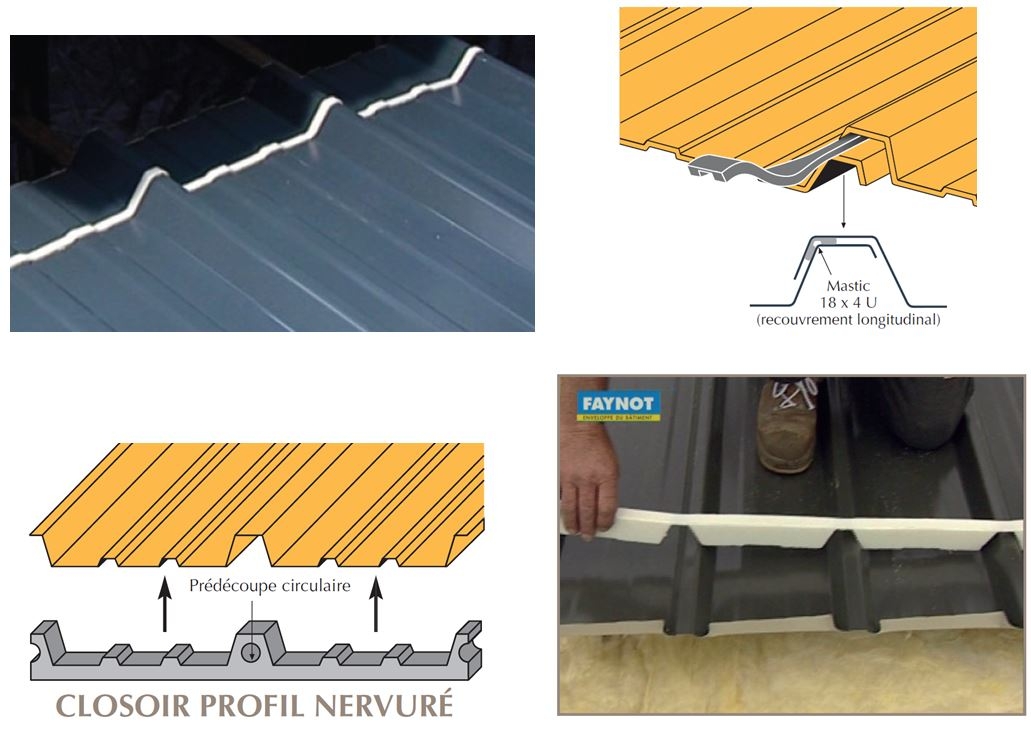 Tôle bac acier 0.63 mm couverture métallique 2100x1000 mm AXEL®