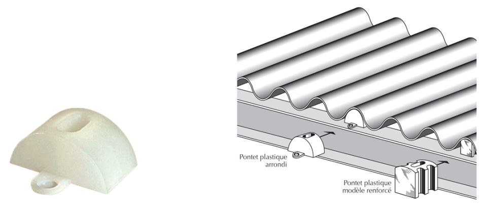 Adaptateur tôle ondulée pour fixation Bac Acier